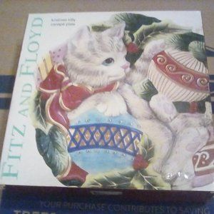 Fitz and Floyd Kristmas Kitty Canope Plate